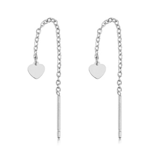 Orecchini saliscendi cuore
