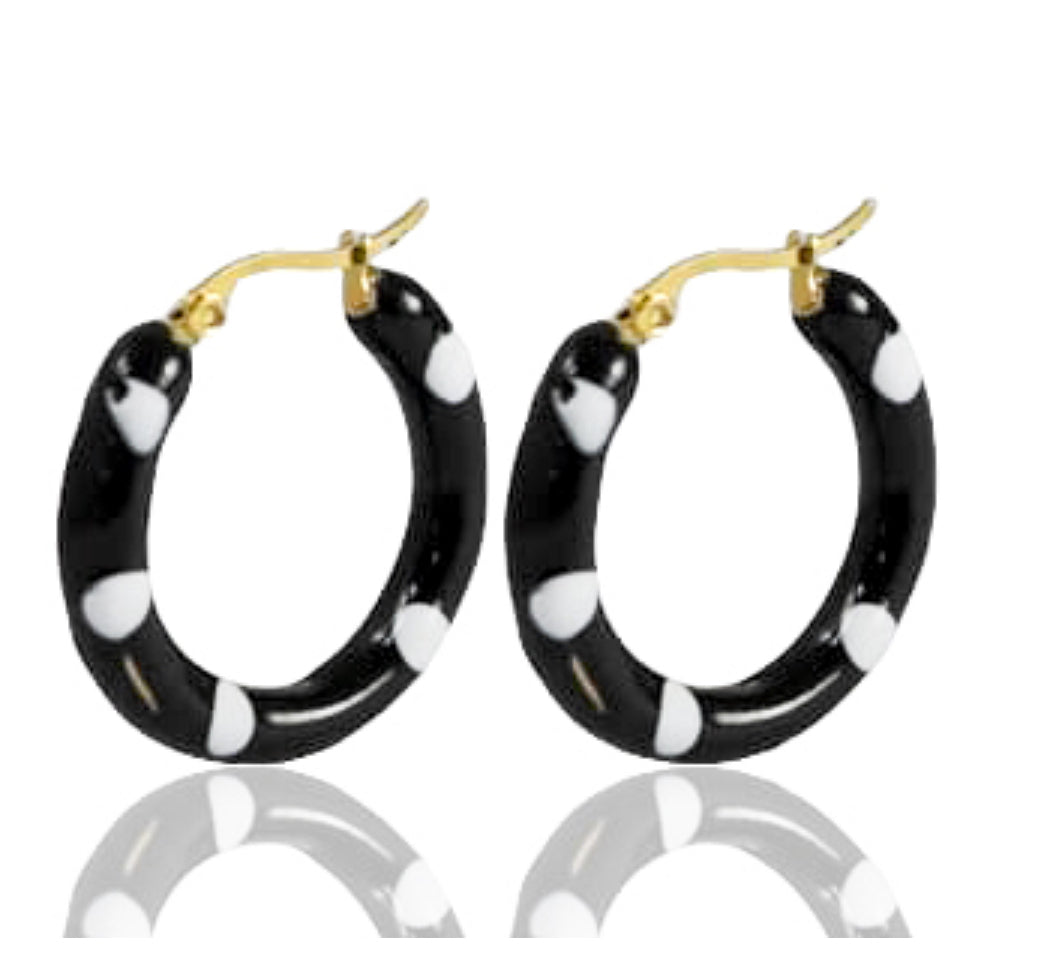 Orecchini a cerchio Yin & Yang