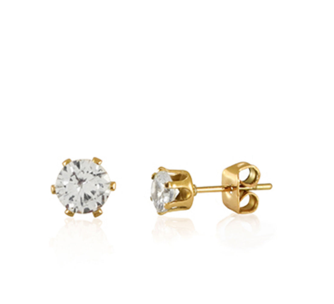 Orecchini a lobo zircone