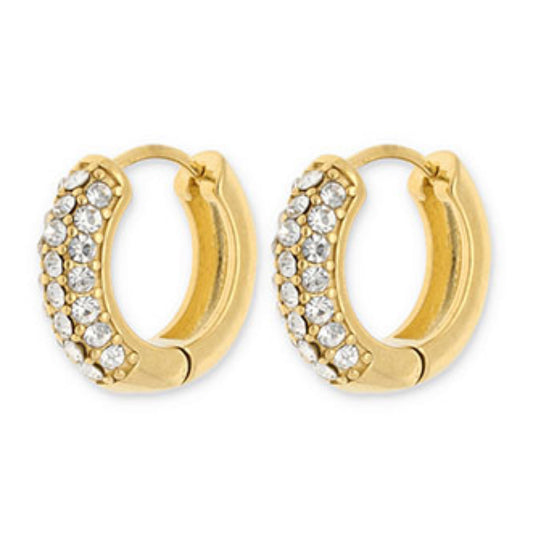 Orecchini cerchio strass